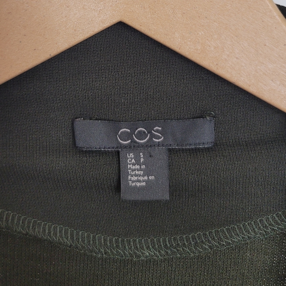 COS Draped Collar Long Sleeve Dress - Picture 3 of 12